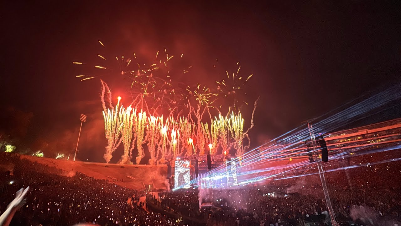 4K Rufus du Sol - Innerbloom - Fireworks - Rose Bowl