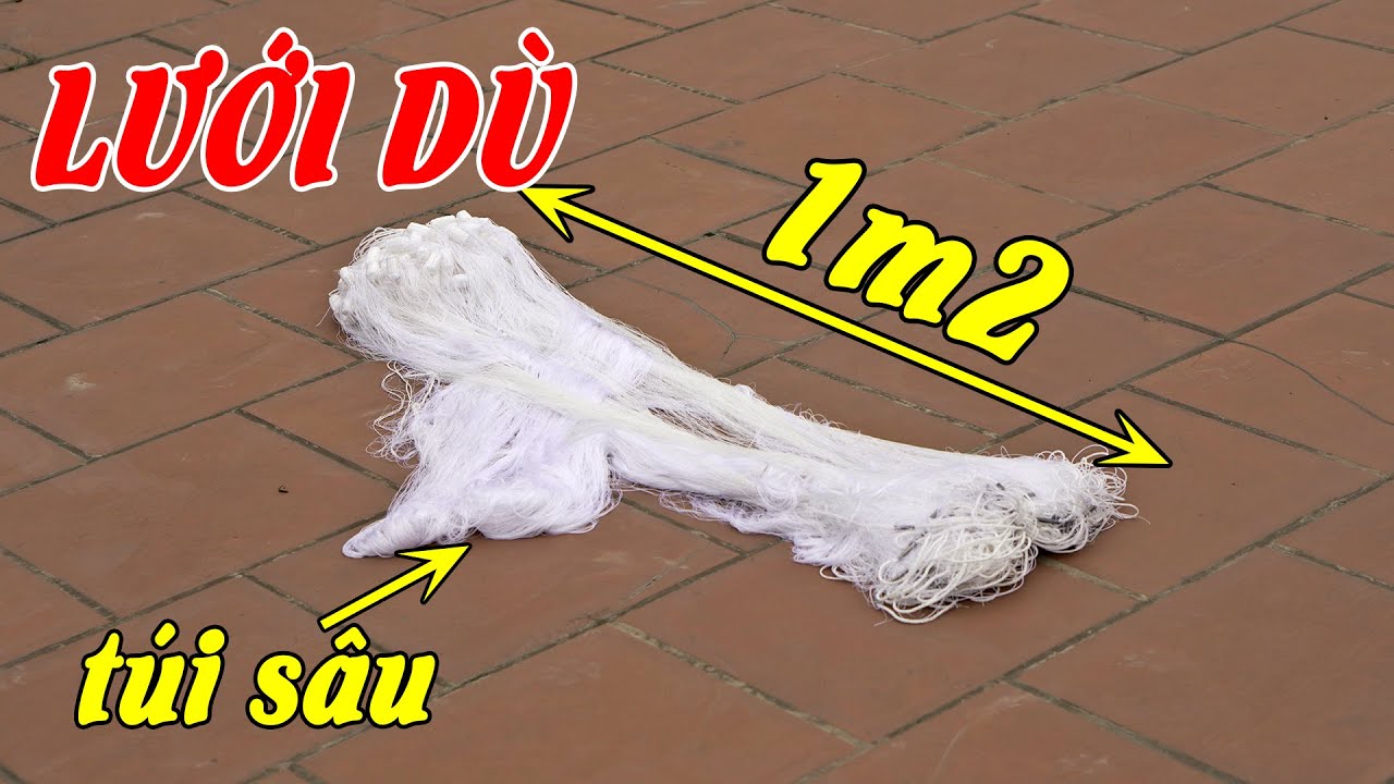 Lưới Dù Thái 3 Màn Cao 1m2 x 100m x 8cm sợi 2 đánh cá Ao, Hồ