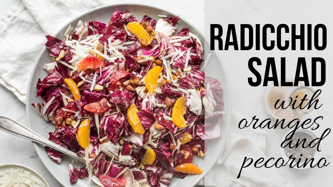radicchio salad with oranges and pecorino