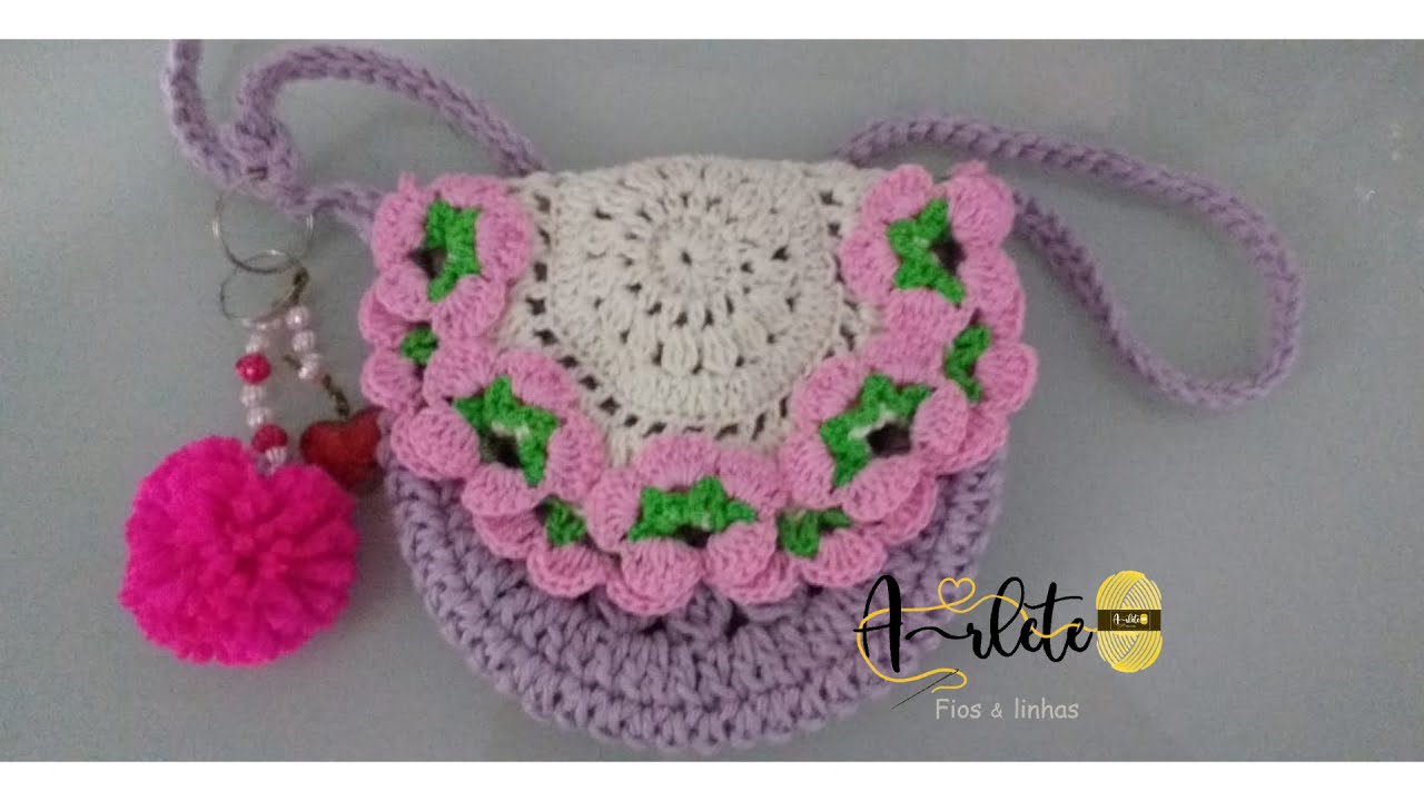 Bolsinha infantil de crochê- Arlete Rodrigues ateliê