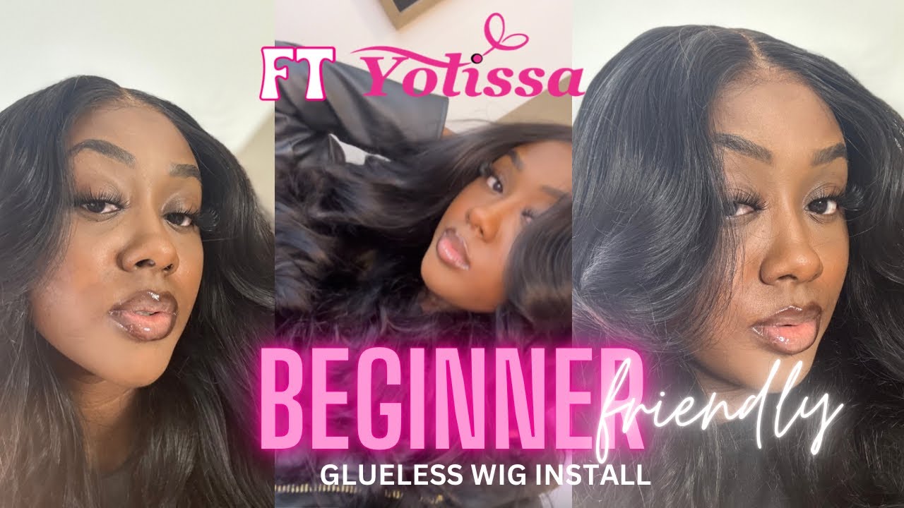 The easiest wig install ft YOLISSA hair 💓 ready to wear pre plucked 5*5 HD closure wig for beginners