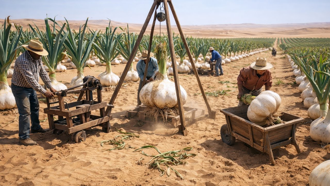 WOW! Shocking: Growing garlic in a barren desert – The results have astonished the world!