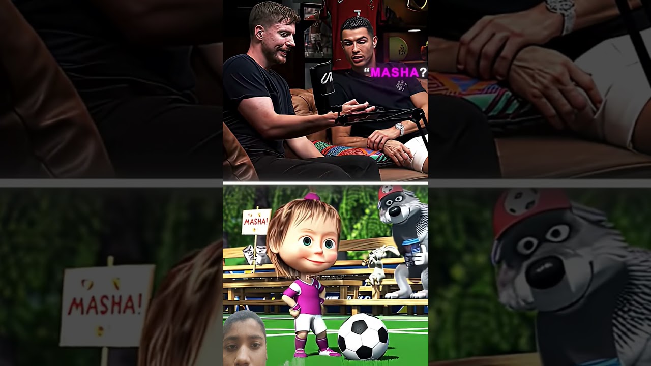 Ronaldo react to mashas,s free kick 😘😘🥵