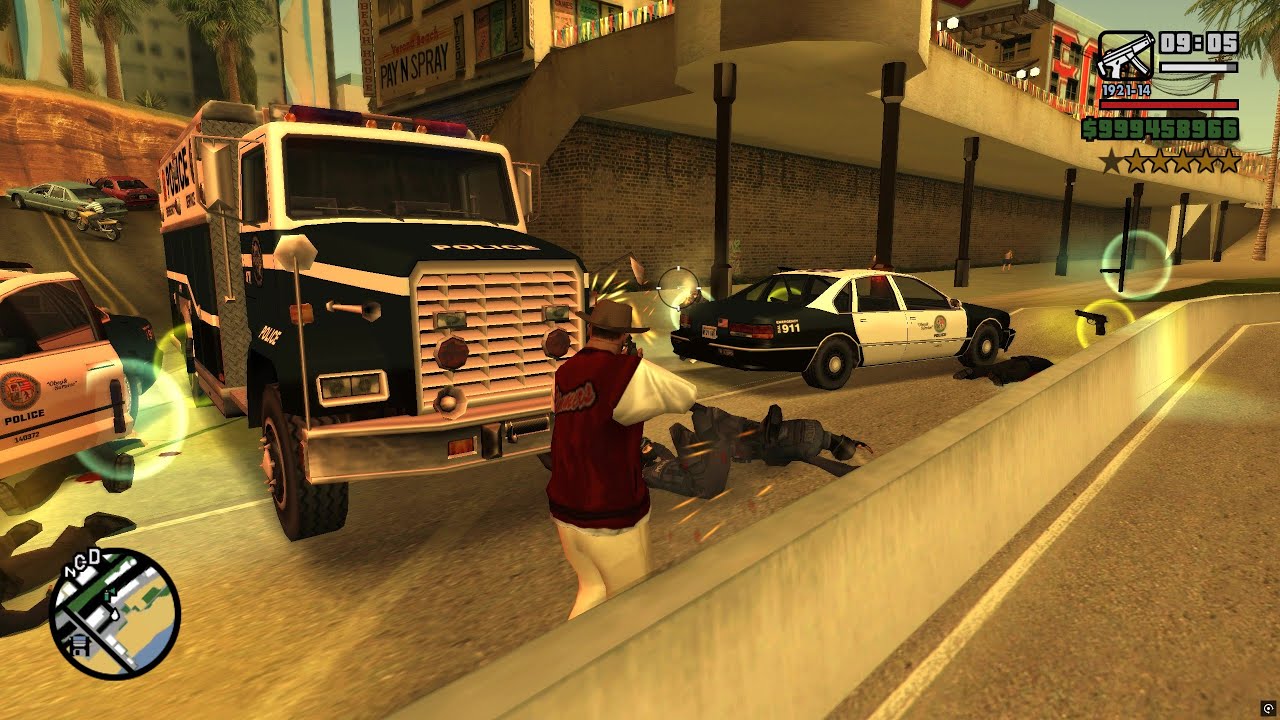GTA San Andreas - Santa Maria Beach Beach Shootout + Six Star Escape