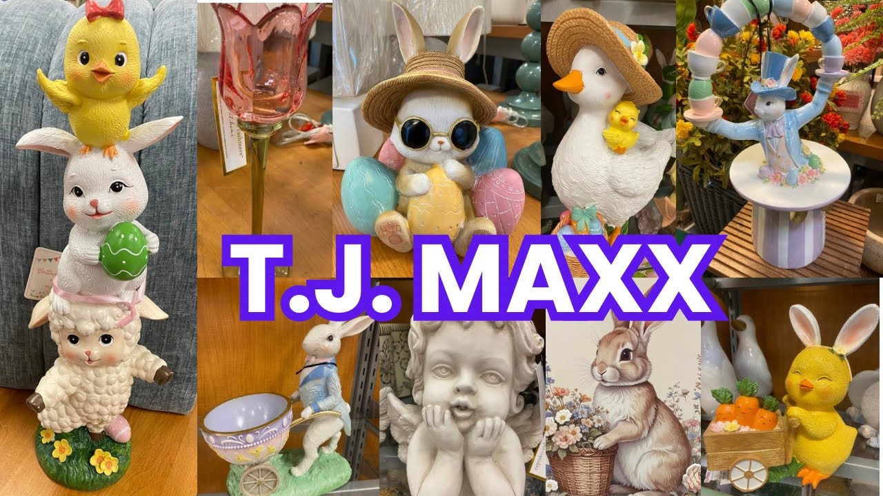 TJ MAXX SIMPLY EAR-ESISTIBLE BUNNIES & CHICKS EASTER & SPRING DECOR SHOP WITH ME 