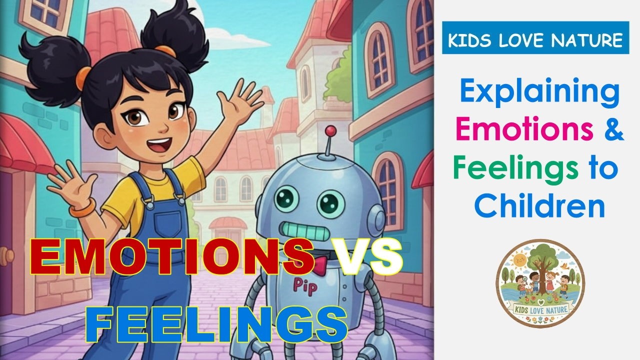 Emotions vs. Feelings for Kids! | Learn with Pip the Robot | What is a Feeling and an Emotion ? 🌈