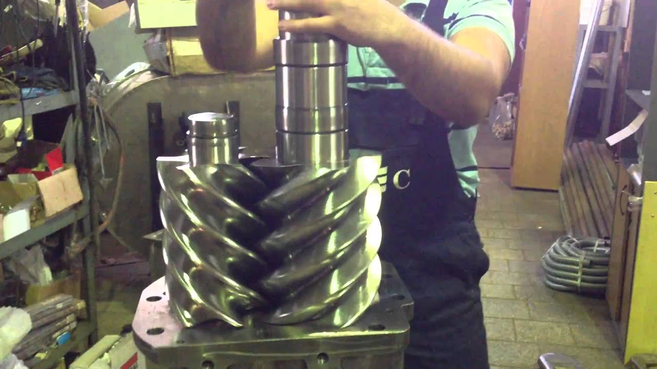 Hanbell Screws Rotate 1   maynenlanh xyz   0907222774   may nen khi, nen lanh gia tot nhat tu nha ma