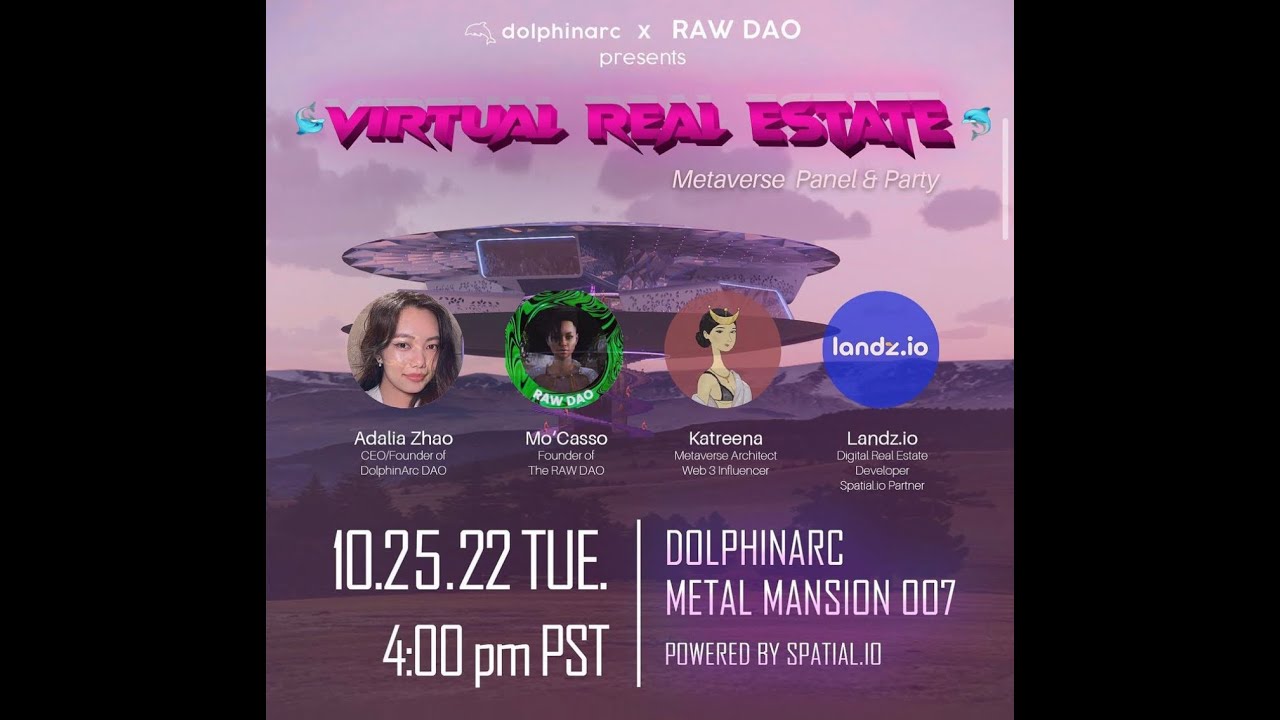 DolphinArc x RAW DAO  Virtual Real Estate panel discussion