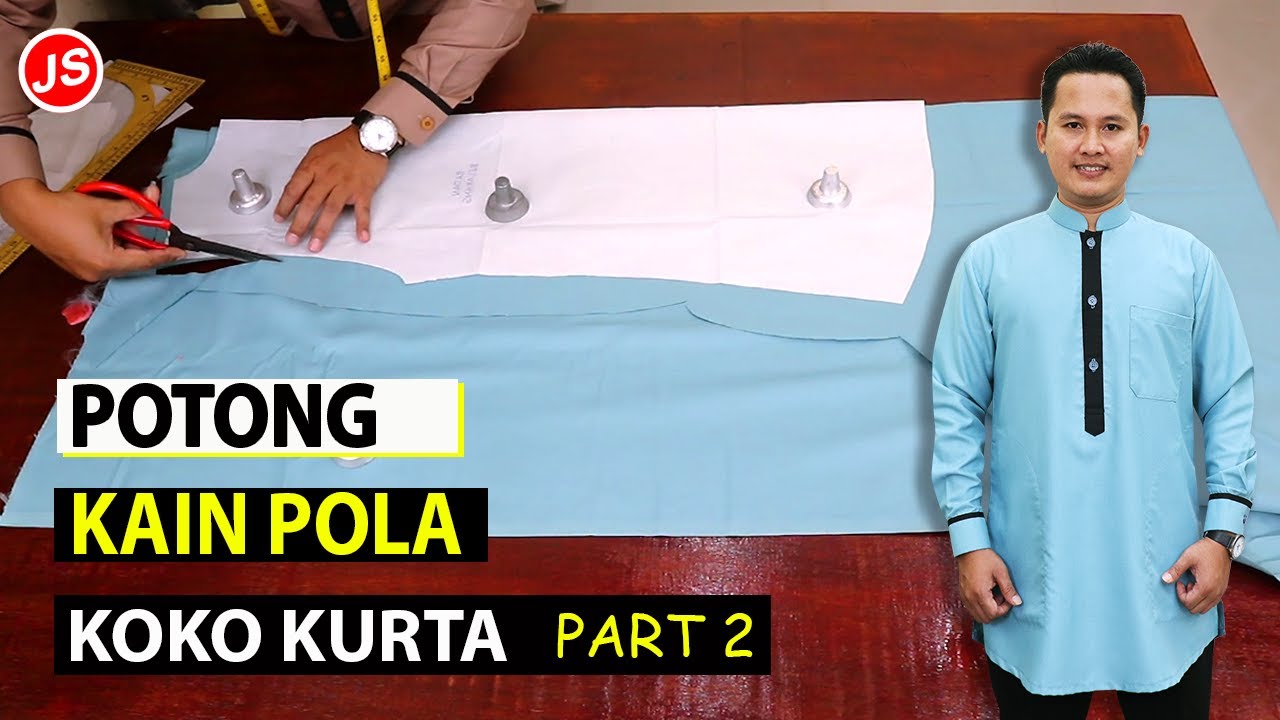Pemotongan Pada Kain ~ Koko Kurta Lengan Panjang Part 2