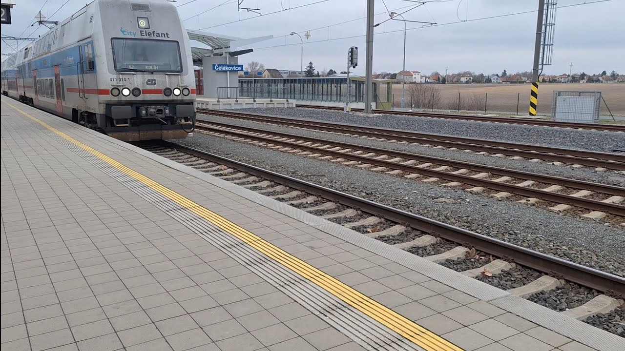 Jízda vlakem CityElefantem ze stanice Čelákovice do stanice Praha Masarykovo nádraží. (471 014-1)