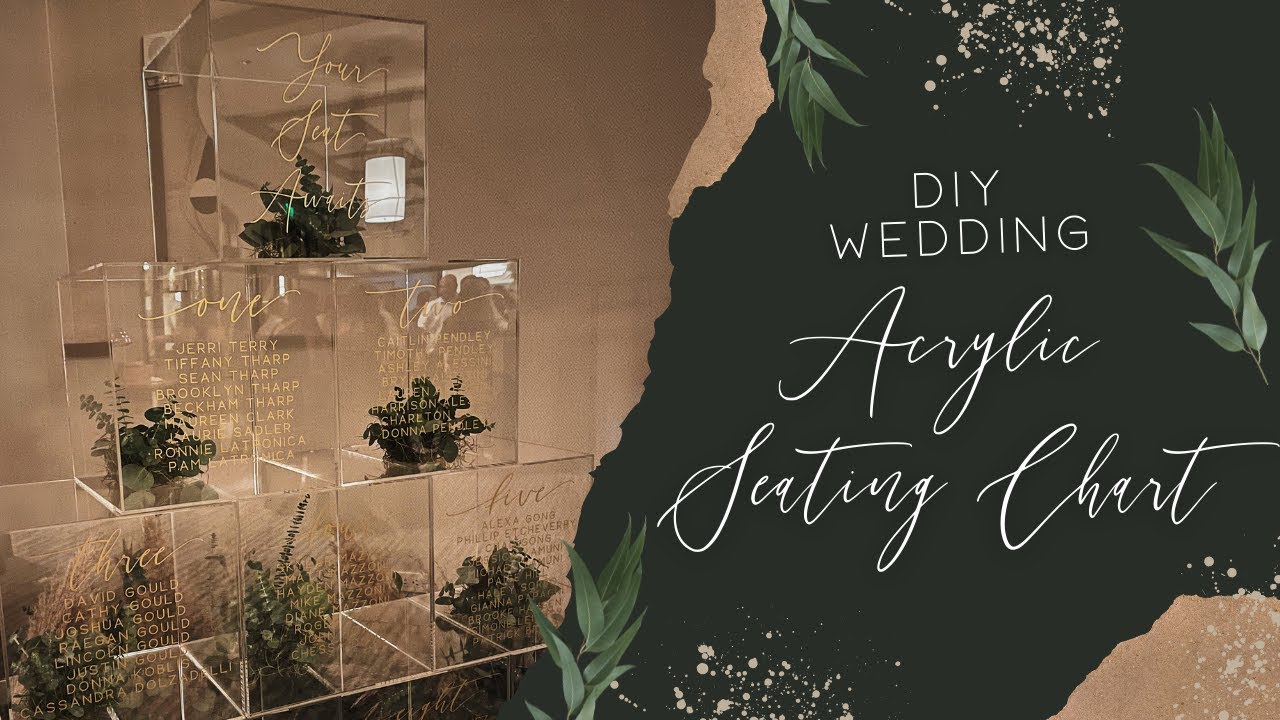 Acrylic Box Seating Chart | DIY Wedding Signs | Cricut Wedding Décor