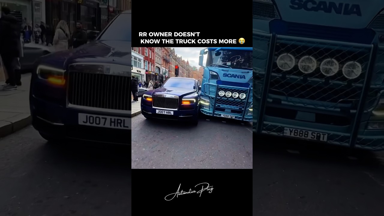 The Most Expensive Car Accident Ever!!! #rollsroyce #cullinan #carfails #trucking #supercarfails