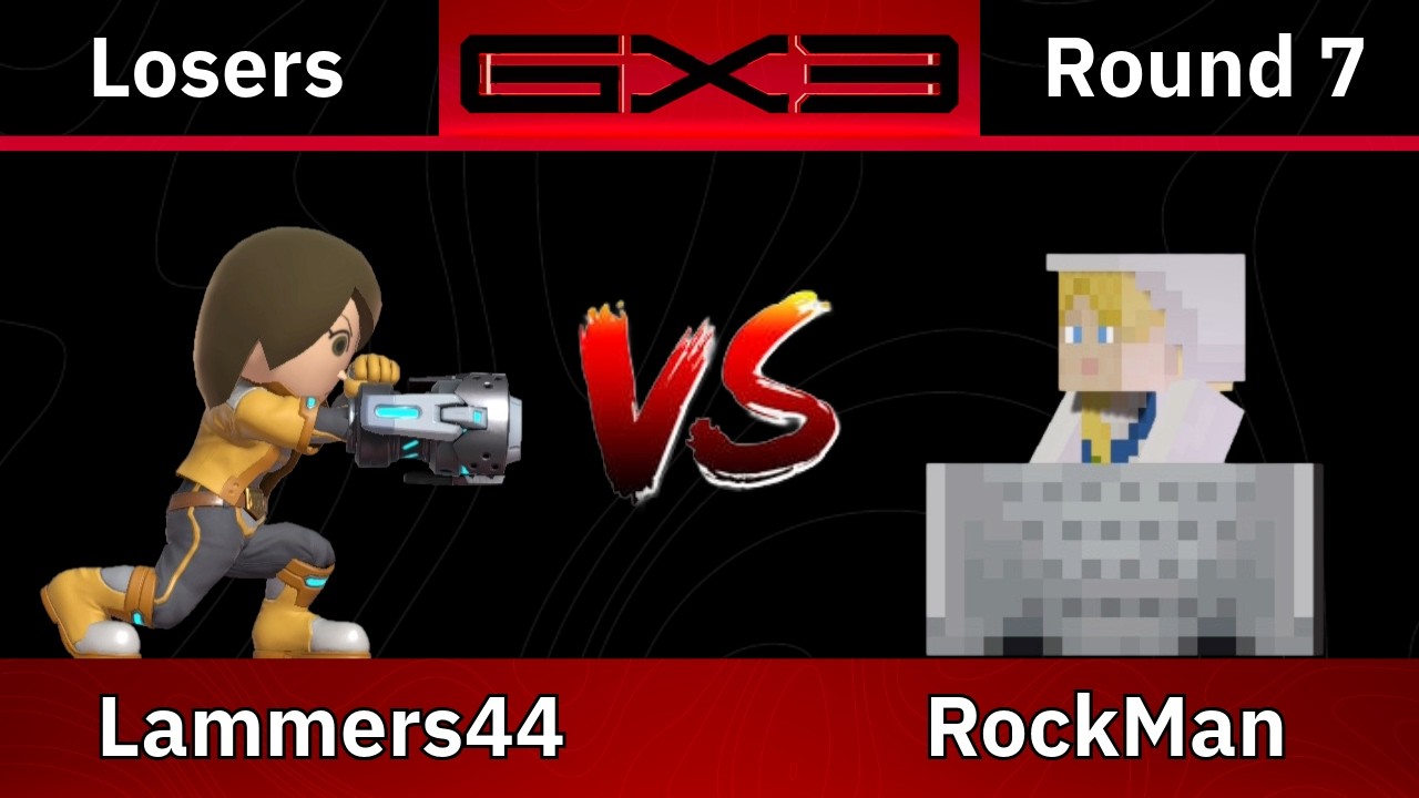 Lammers44 (Mii Gunner) vs RockMan (Steve) - Losers Round 7 - Ultimate Singles Genesis X3
