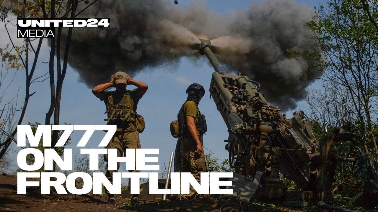 Гаубица М777 на передовой. Смотрите, как украинская артиллерия обстреливает российские позиции по...