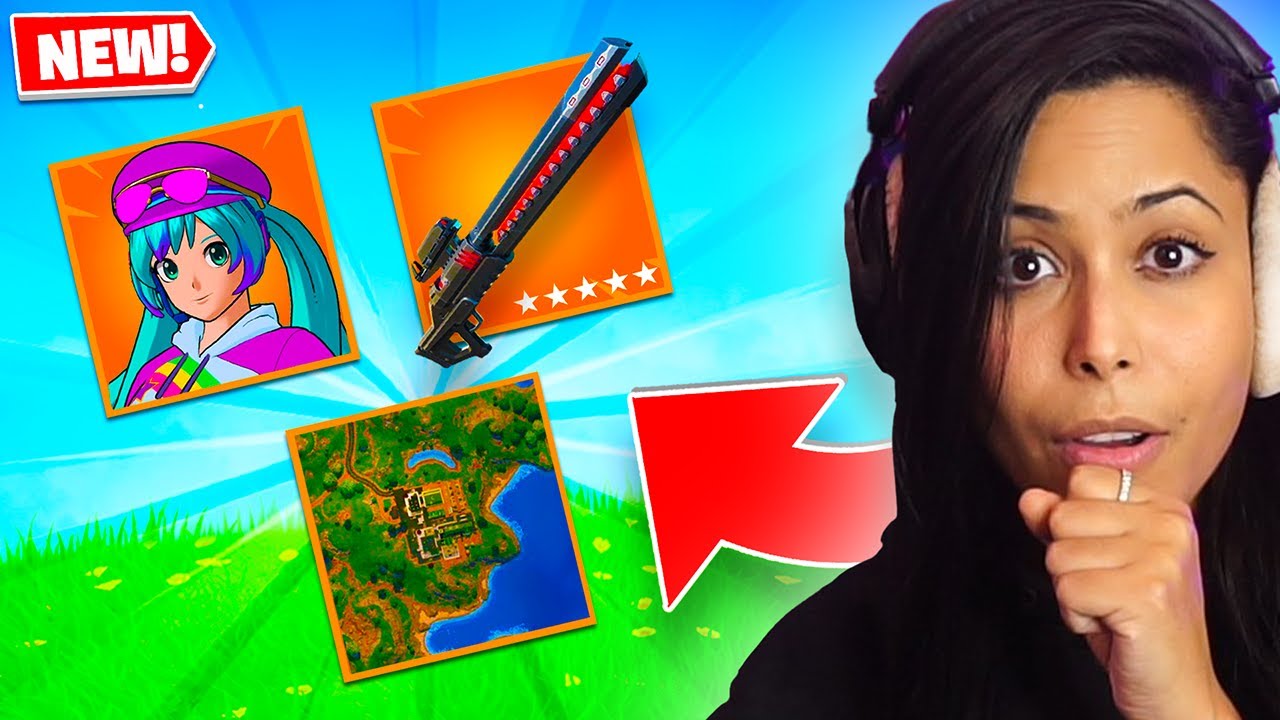 *NEW* FORTNITE HATSUNE MIKU UPDATE! (New POI + Rail Gun!)