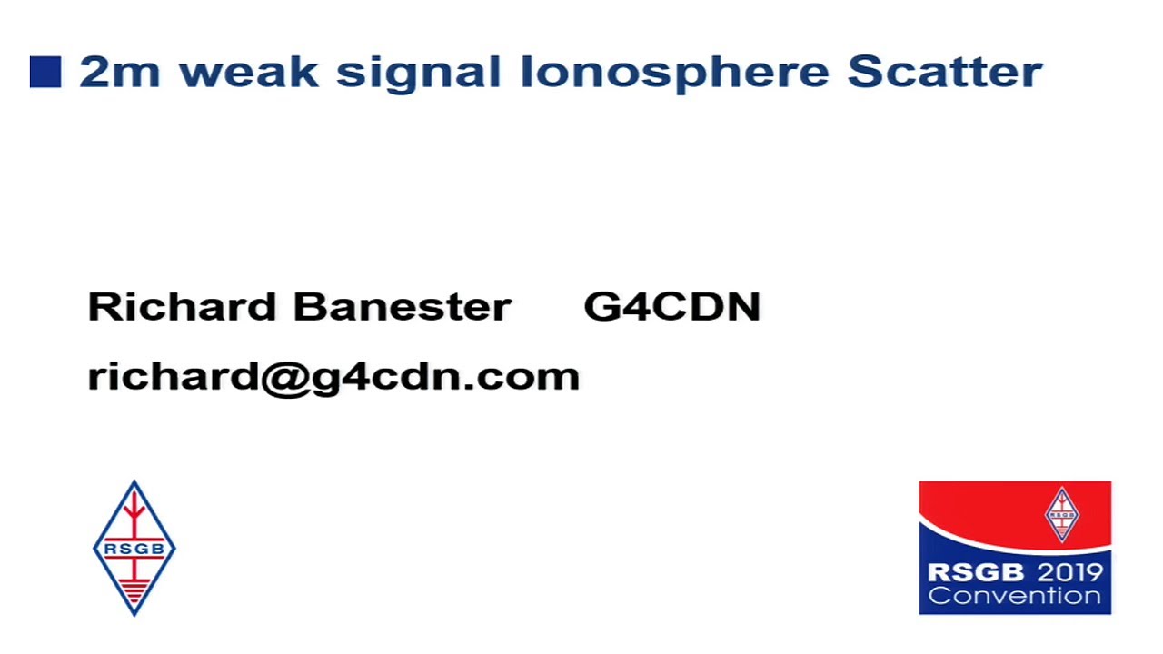 RSGB 2019 Convention lecture - 2m Ionoscatter