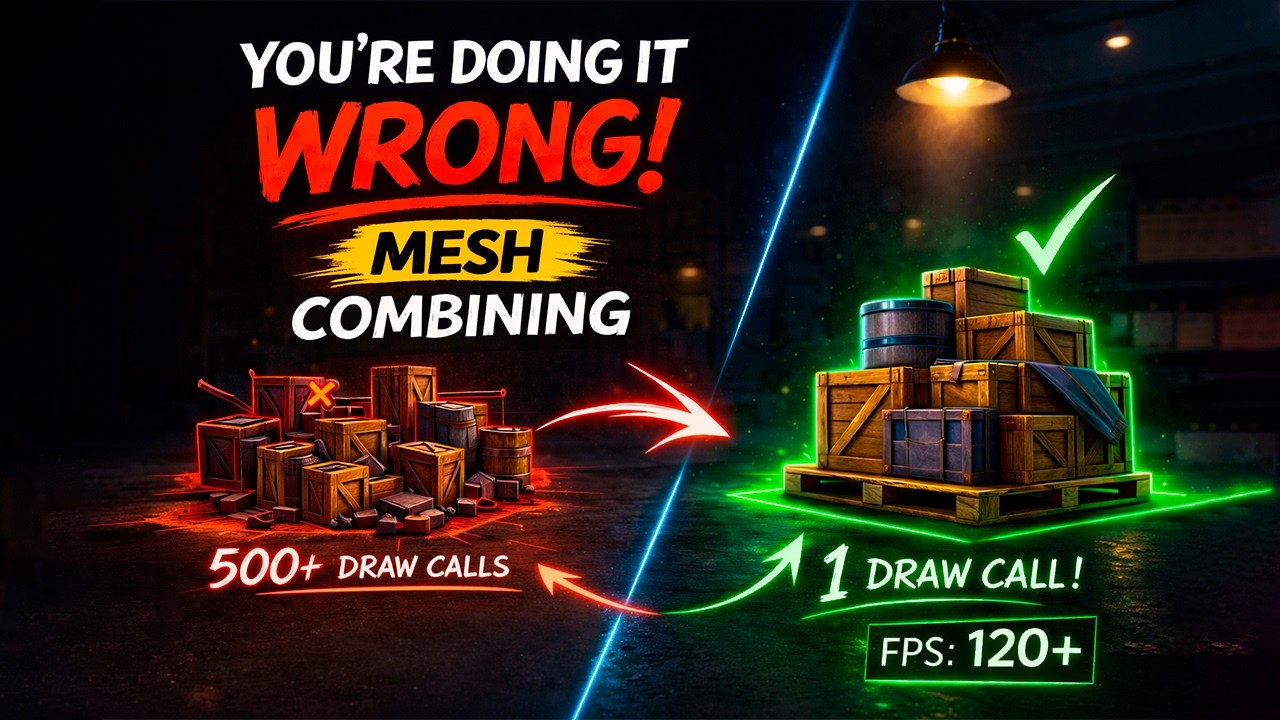 Оптимизация в Unity: Полный Туториал По Mesh Combine (2026)
