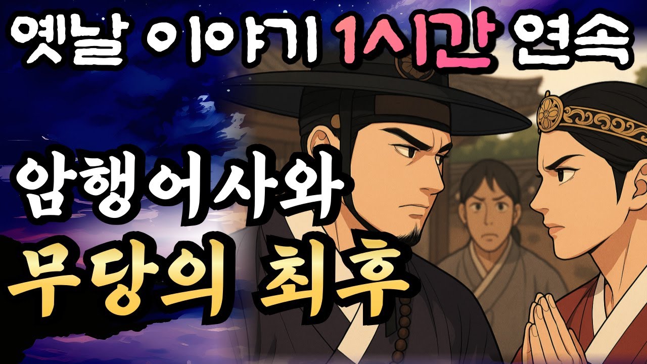 못된 무당의 악행을 막아라!! 암행어사 춘삼과 조수 춘자의 이야기🌛자면서 듣는 옛날이야기 1시간 연속/중간광고 없는 옛날이야기,설화, 민담,오디오북,암행어사