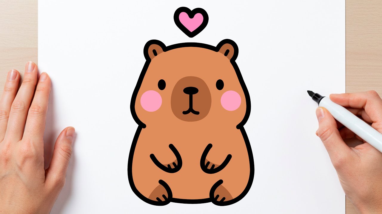 COMO DESENHAR UMA CAPIVARA KAWAII