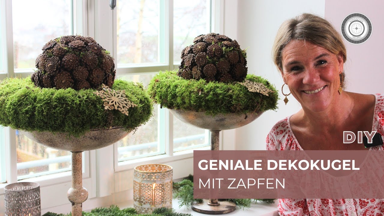 DIY -  WEIHNACHTS - und WINTERDEKOKUGEL - SCHLICHT modern