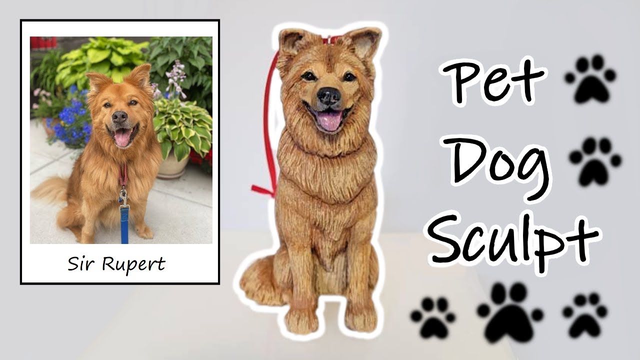 Sculpting a Custom Polymer Clay Pet Dog Christmas Ornament: Sir Rupert the Chow Chow Mix