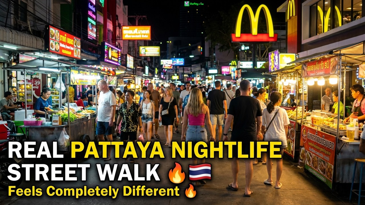 Real Pattaya Nightlife Street Walk 🔥🇹🇭Walking through Pattaya at night feels completely different 🔥