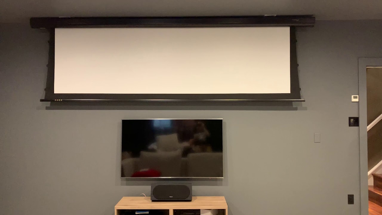 EluneVision Reference 4K Tab Tension Ceiling Mounted Projection Screen