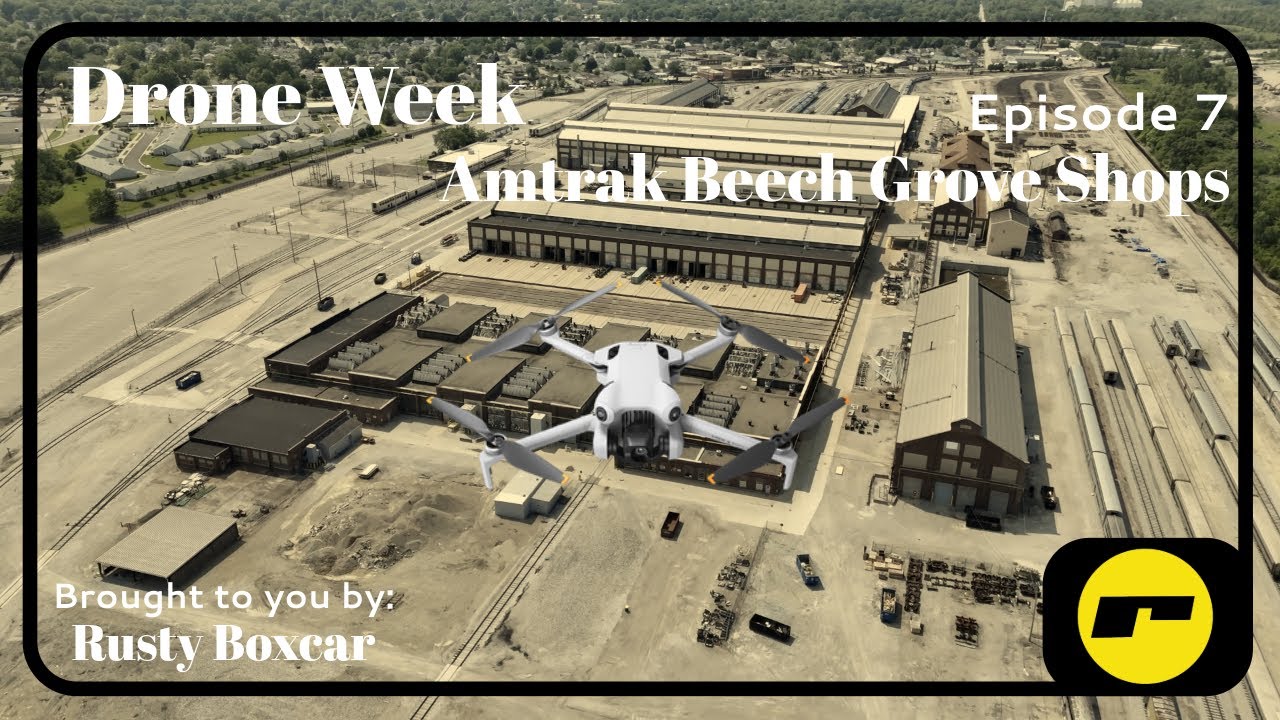 Drone Tour of Amtrak Beech Grove Shops In Indianapolis Indiana