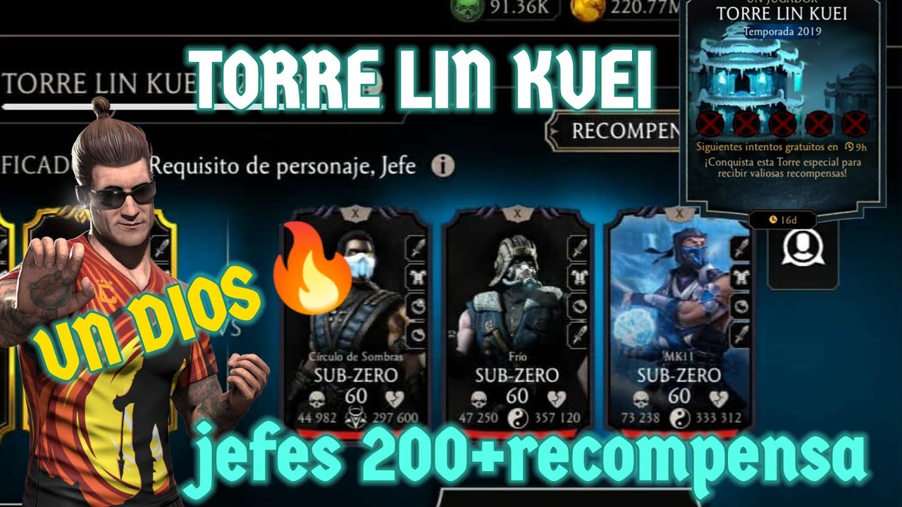 JONNY CAGE NUNCA FALLA😱 TORRE LIN KUEI 2019 JEFES 200 |MORTAL KOMBAT MOBILE