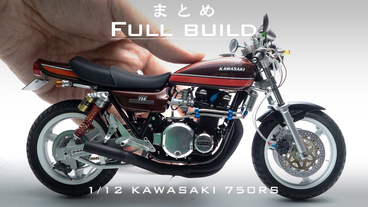 Создание пластиковой модели Aoshima 1/12 Kawasaki750RS