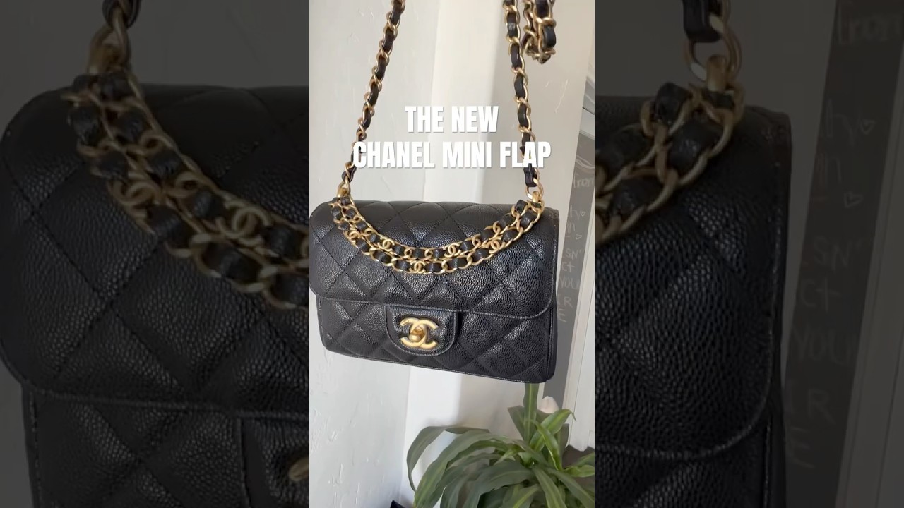 THE NEW CHANEL 25P COLLECTION Mini Flap Bag in caviar leather 🖤 #chanel #miniflap