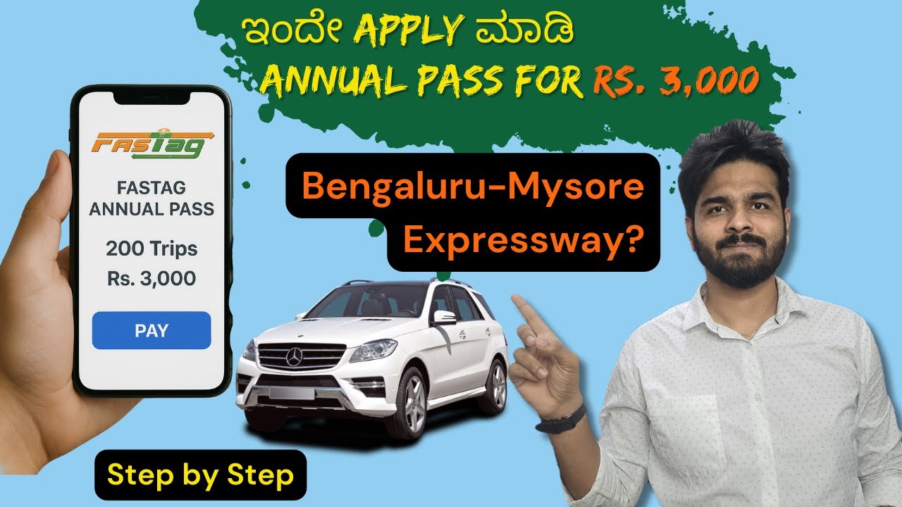 How To Buy Rs. 3,000 FASTAG Annual Pass in Mobile | Bangalore Mysore Expressway Toll Pass | Kannada