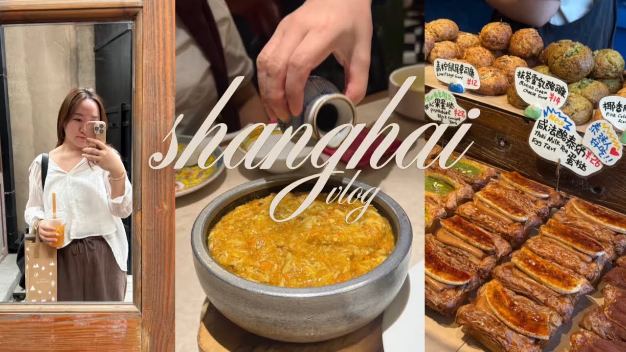 shanghai vlog 🇨🇳 working from china, dinner spots and cozy cafes ☕️