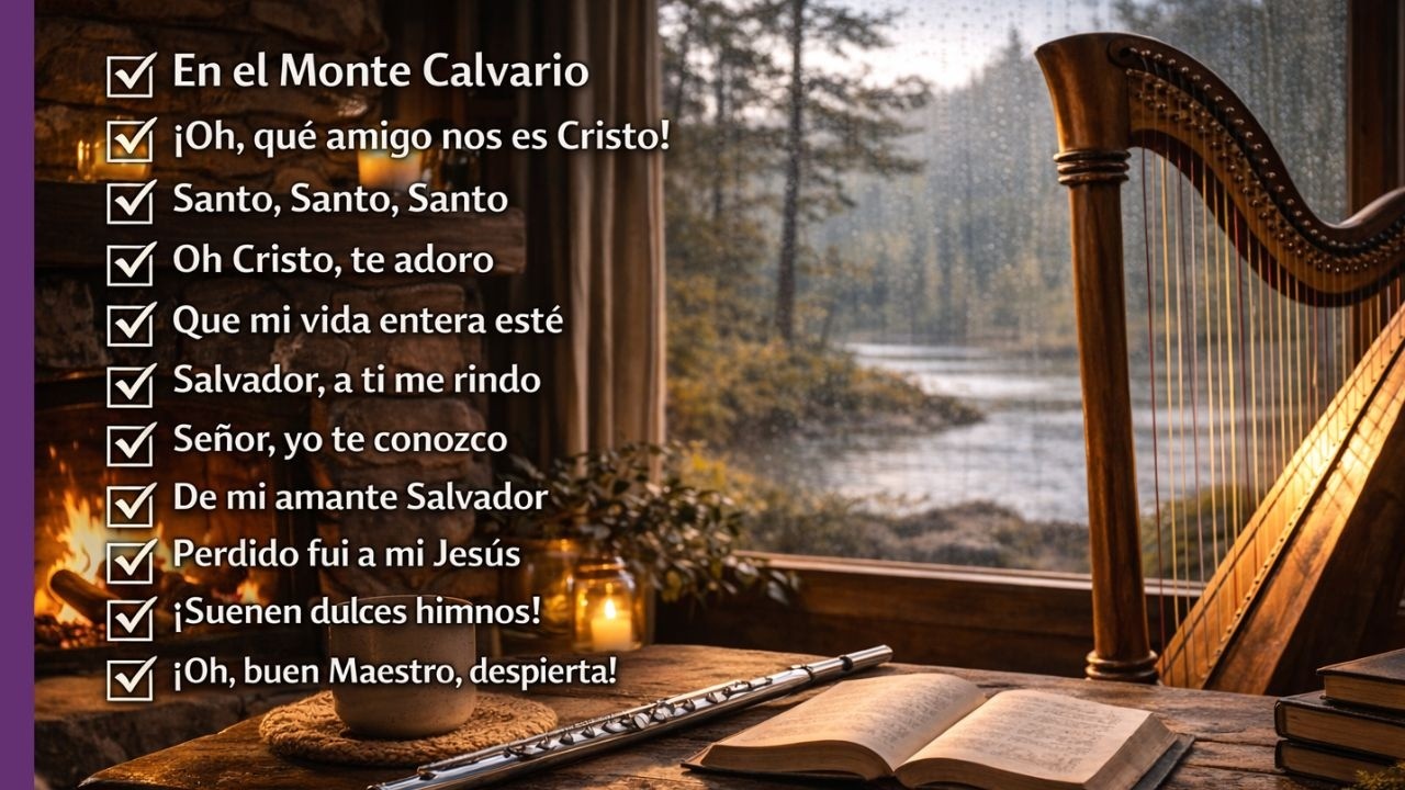 Himnos Instrumentales Adventistas (40 Min) | Arpa y Flauta para Orar, Meditar y Descansar