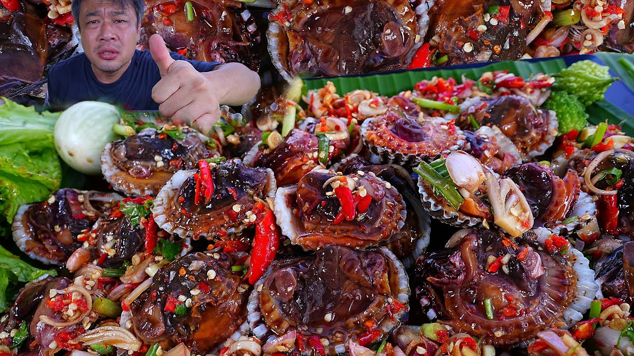 Салат из гигантских моллюсков, 2 кг, острый и вкусный. Попробуйте большую порцию жареного соевого...