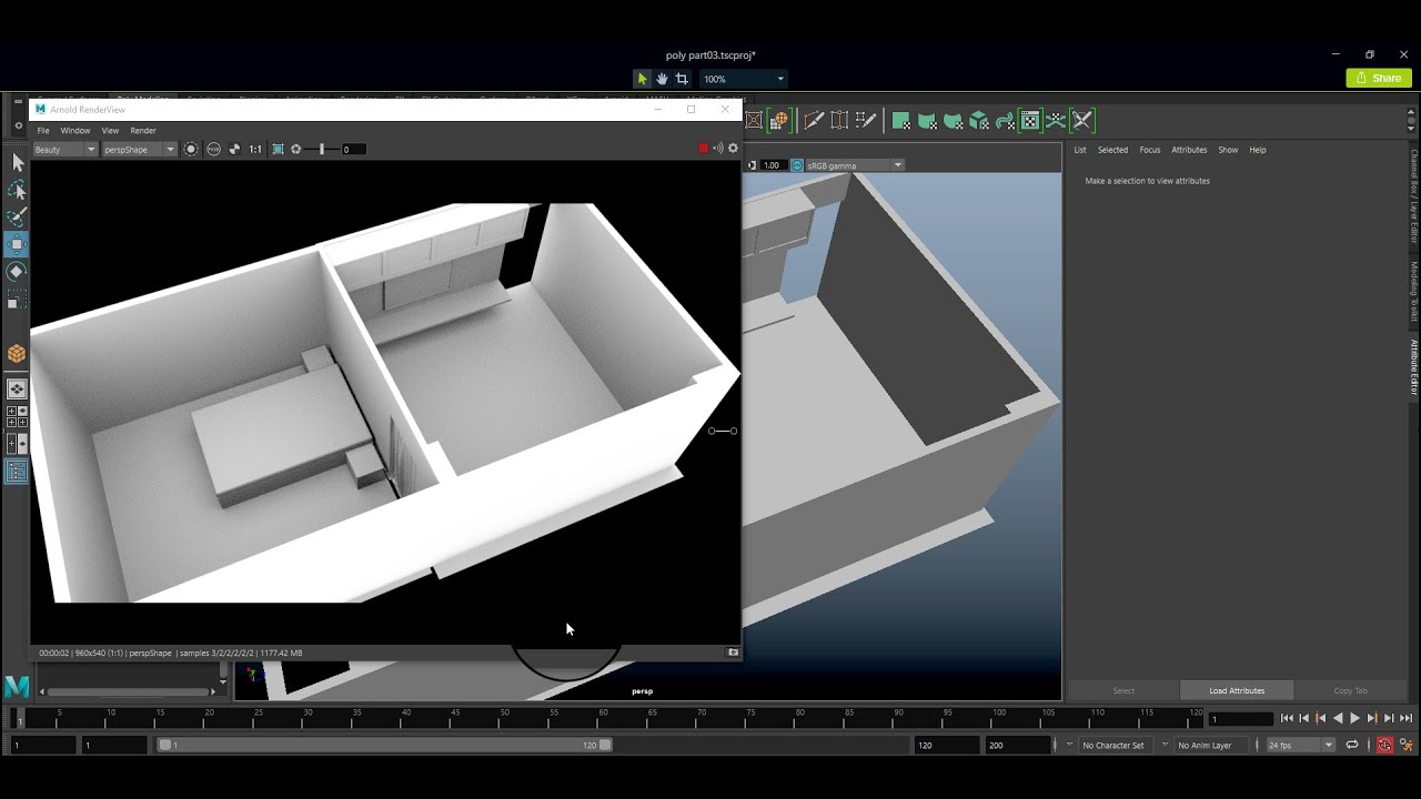 3D House in MAYA