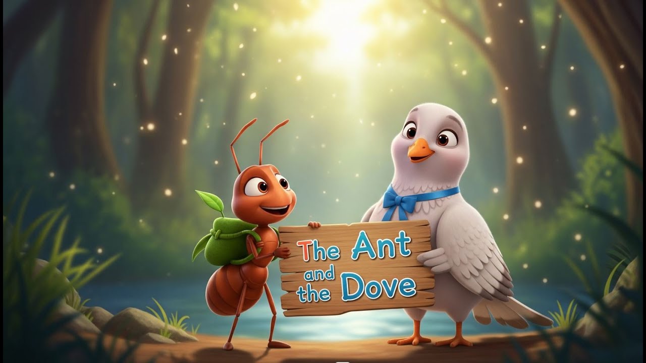 The Ant and The Dove 🐜🕊 | Aesop’s Fable for Kids | Moral Story 