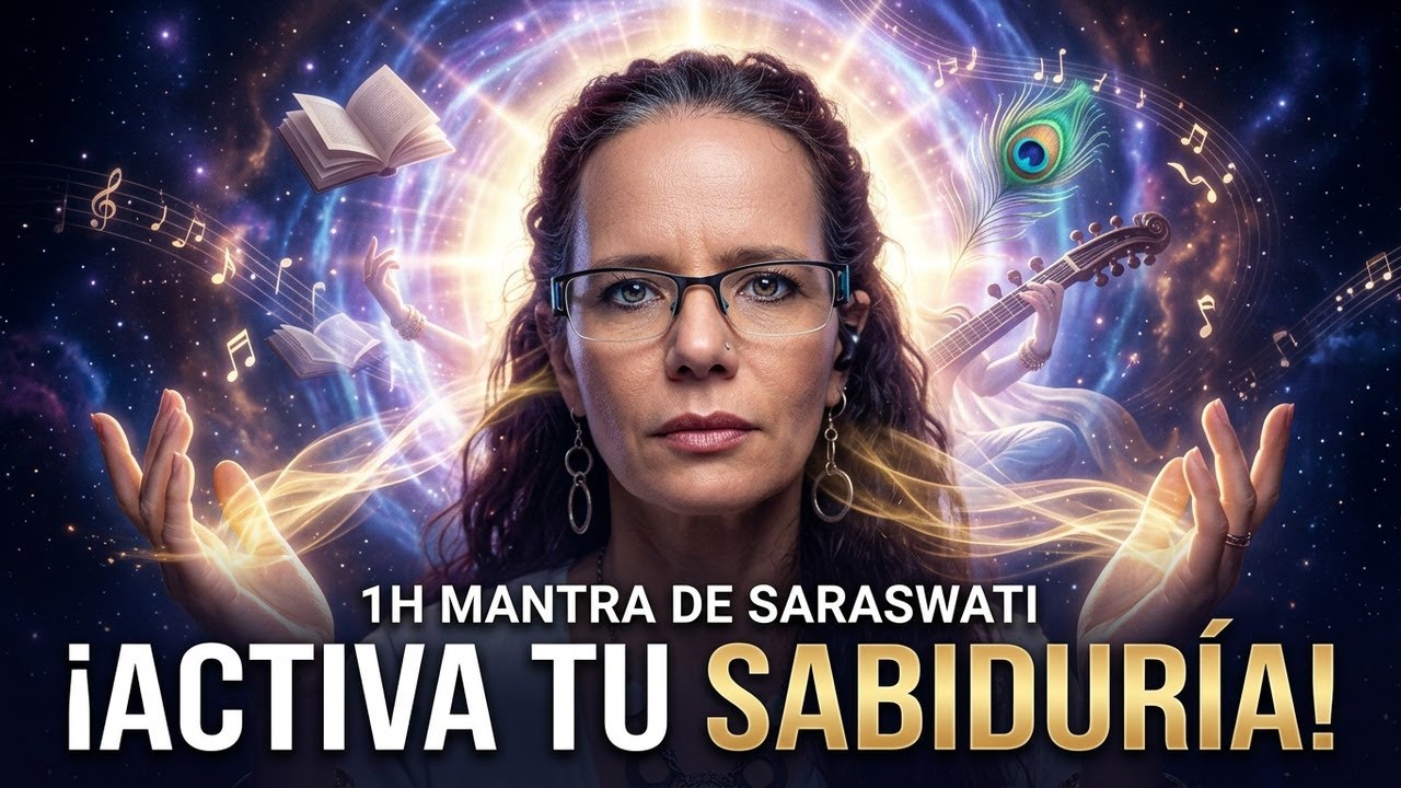 MANTRA DE SARASWATI 1h Activa tu Sabiduría Interior Música Espiritual Poderosa de Luz y Conocimiento