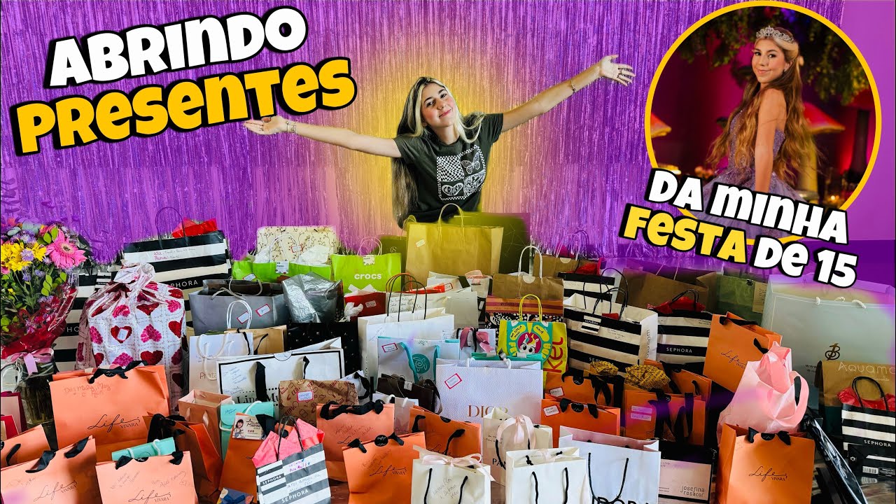 ABRINDO PRESENTES DA FESTA DE 15 ANOS DA MAITÊ CATUNDA #maitexv