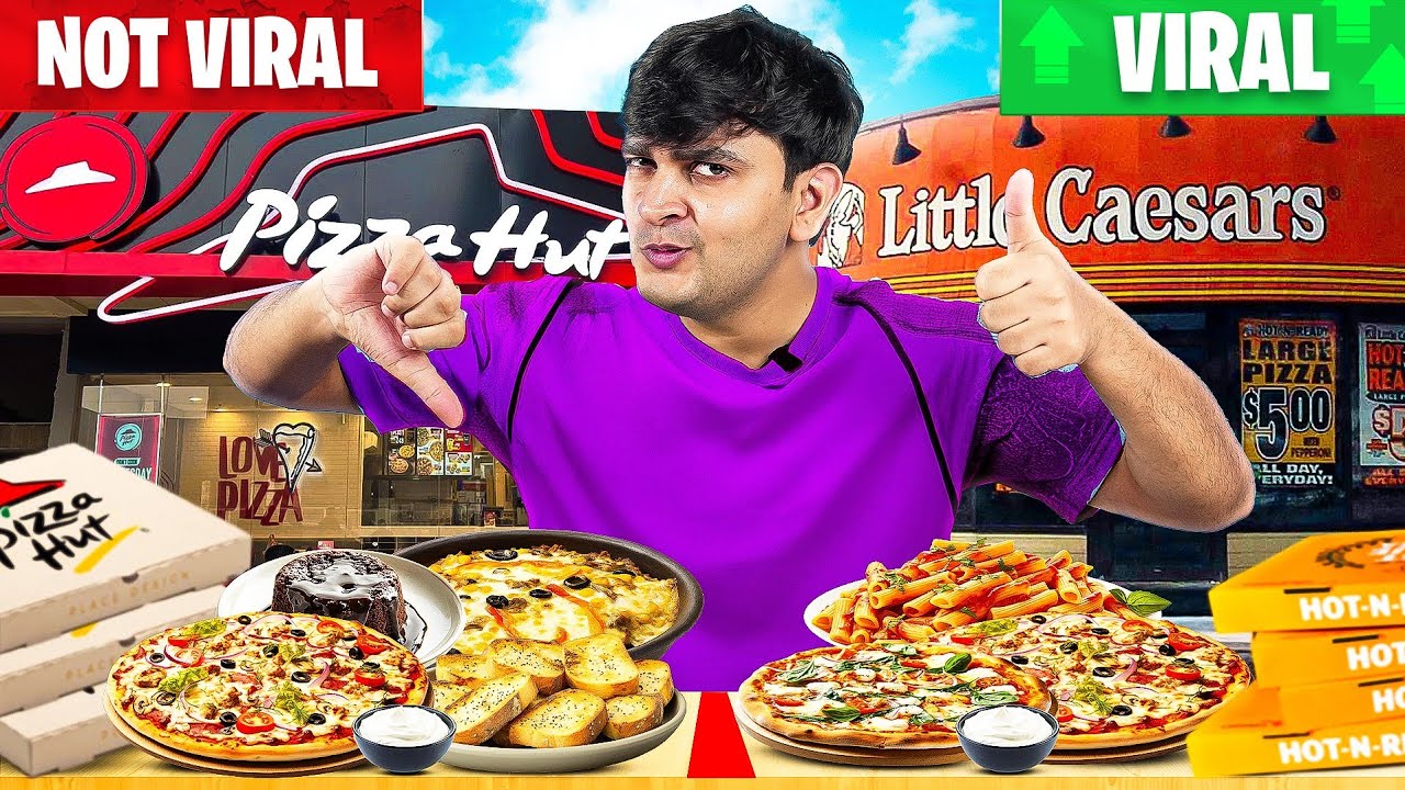 Trying VIRAL vs NON VIRAL Pizza Brand