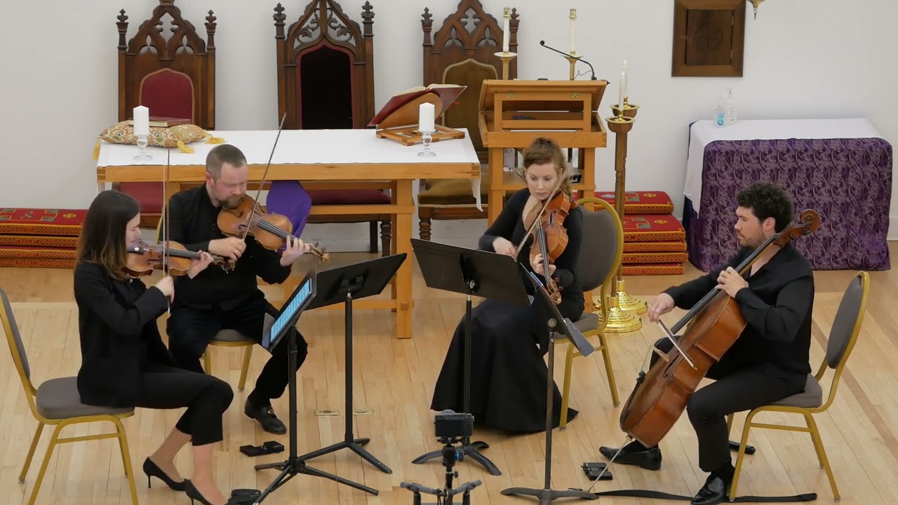Embassy Series String Quartet performs Mvmt 4 of Strauss's String Quartet in A Major, Op. 2