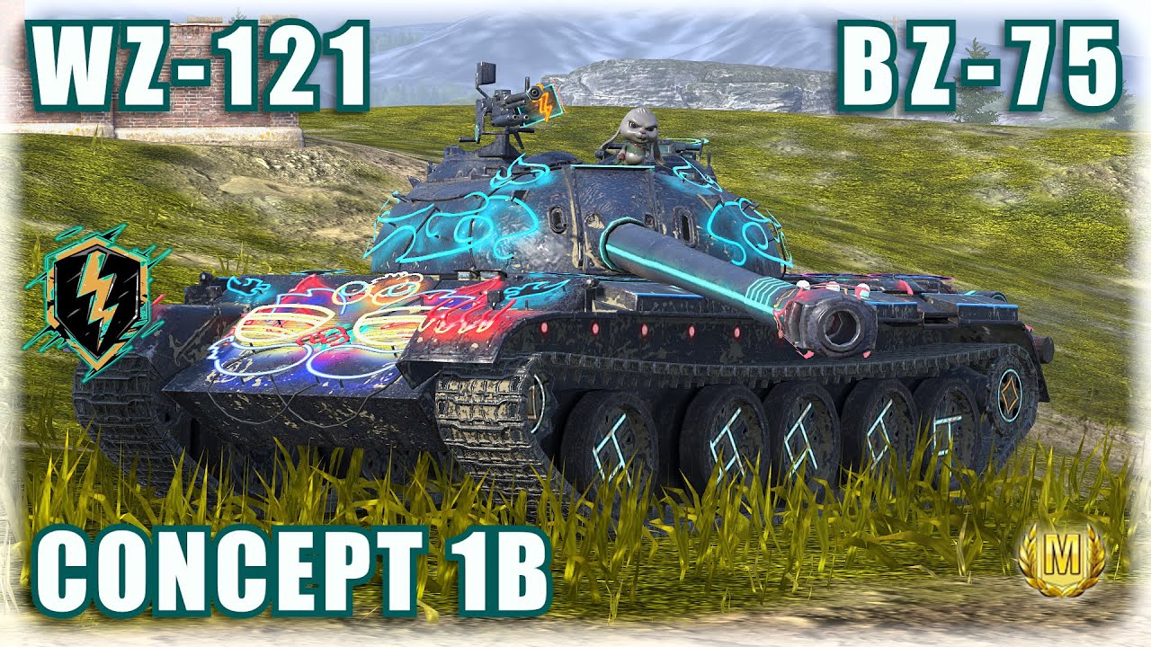 WZ-121 NEON ⌖ BZ-75 ⌖ CONCEPT 1B | World of Tanks Blitz Replays