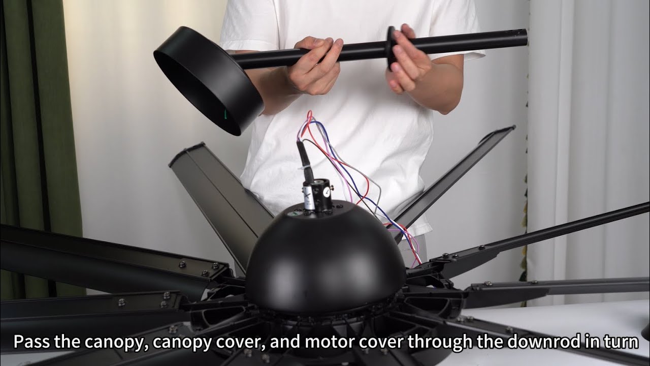Installation video for Ohniyou ceiling fan model GLX108