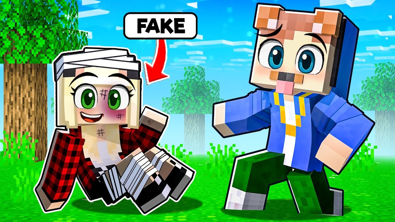 Ich tue so als wäre ich VERLETZT in MINECRAFT!