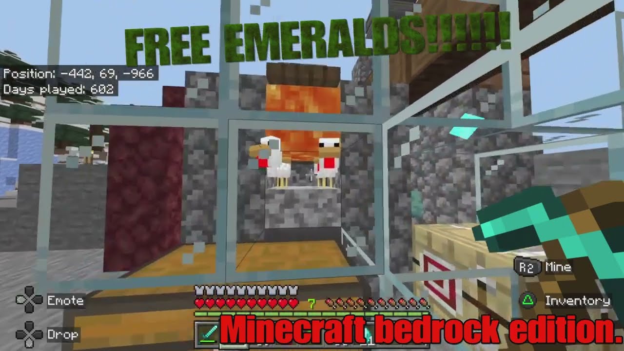FREE emerald FARM!!! (Minecraft Bedrock Edition) Showcase. Patched 2025 mar 29th