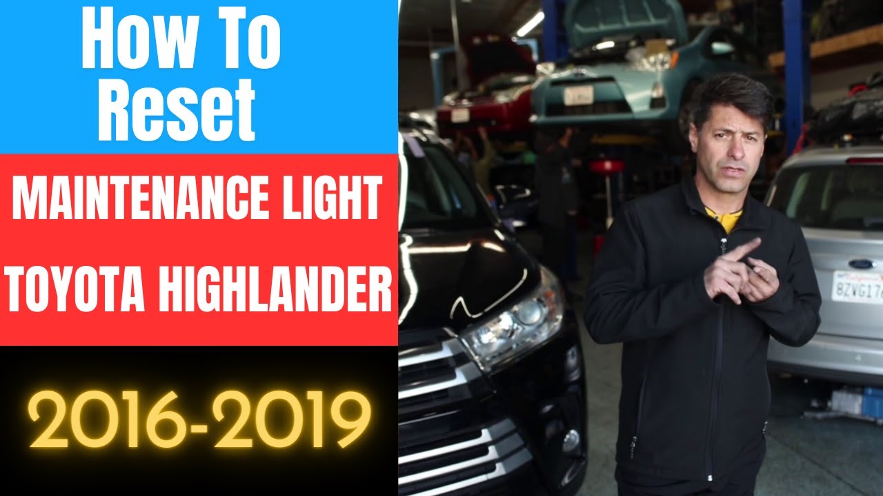 Как сбросить индикатор обслуживания Toyota Highlander 2016-2019
