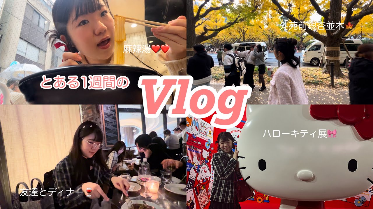 【vlog】とある1週間のまとめ🍂🎀やっぱり麻辣湯は週1で食べたい笑
