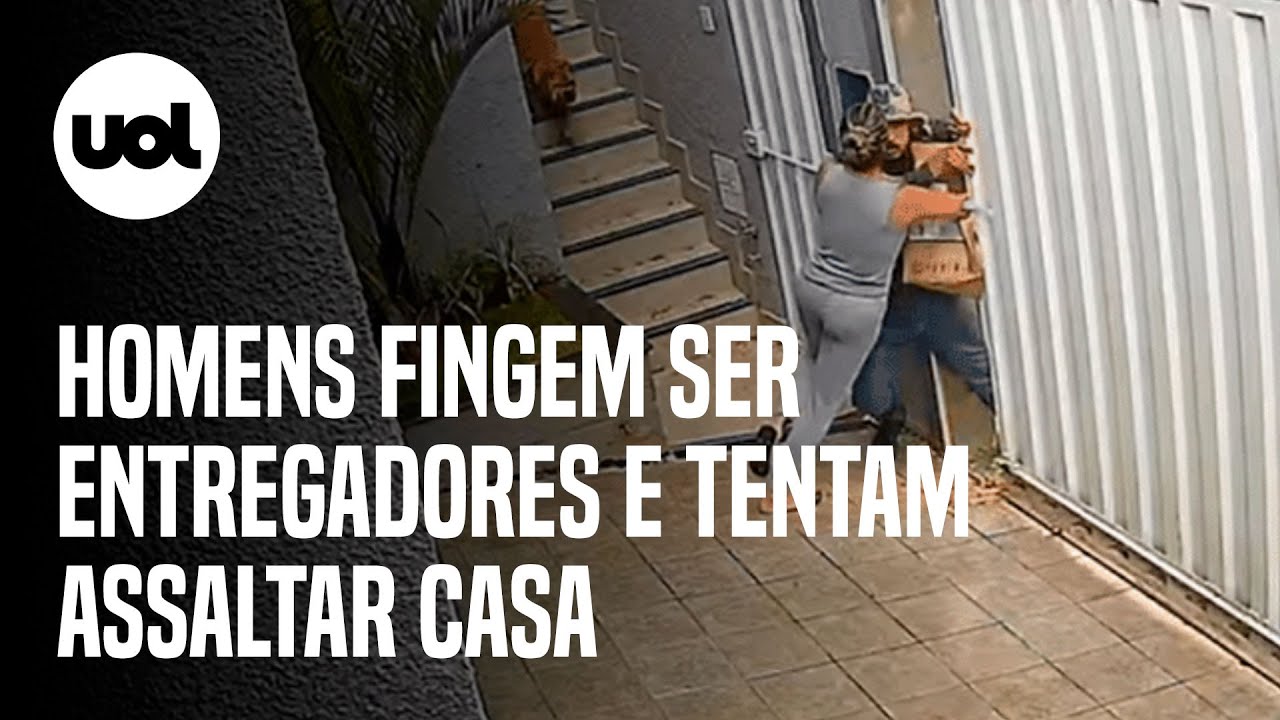 Vídeo mostra homens fingindo ser entregadores, invadindo e tentando assaltar casa em BH; veja