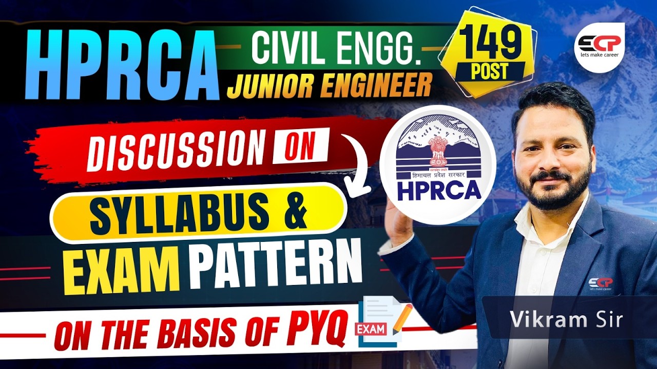 Discussion on Syllabus & Exam pattern on the basis of HPRCA JE Civil Previous Year Papers 2026