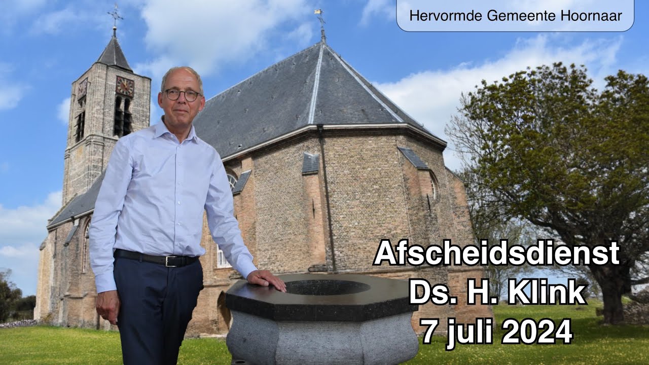 Afscheidsdienst Ds. H. Klink van de Hervormde Gemeente in Hoornaar